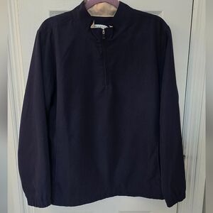 Pebble Beach Men's 1/4 Zip Navy Pullover Windbreaker, Size XL (1204)